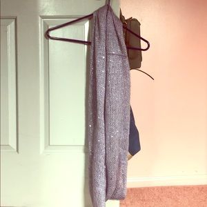 Purple infinity scarf with some sequins